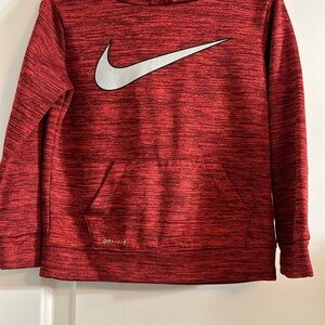 Nike Red Heathered Hoodie with Swoosh